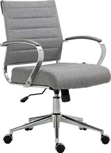 Sedia ergonomica per ufficio, Sedia da ufficio - Comfort regolabile, Struttura in look cromato | Materiale: Tessuto colore: Grigio