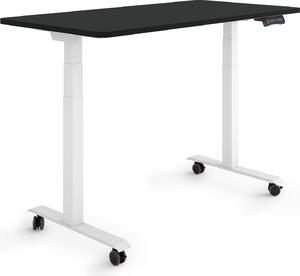 ESMART Germany EZX-132WB 120x60cm Nero Scrivania ergonomica regolabile in altezza su ruote Regolabile elettricamente in altezza in modo continuo da 65,5 a 130,5 cm 3 memorie di attività Ricordo delle attività Montaggio rapido