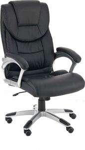 Sedia ergonomica per ufficio - sedia per ufficio - funzione trump, Pelle finta, regolabile in continuo | colore: nero