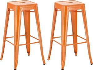 Set di 2 sgabelli da bar classici - impilabili - design di facile manutenzione