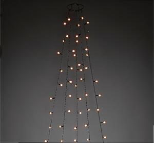 Catena luminosa con anello Ø 10 cm per albero Konstsmide 240 cm 5 x 40 sfere LED cavo verde