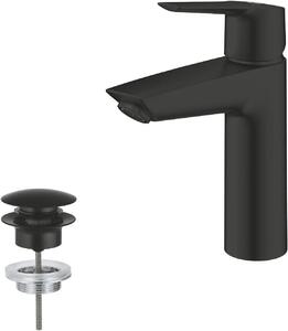 Miscelatore per lavabo - Rubinetto da bagno - Uso quotidiano - Risparmio idrico - 192 mm - Nero opaco