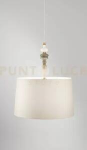 Abaco sospensione in metallo ottone brunito multicolor + paralume a