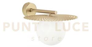 Applique a parete chaplin oro 1 luce attacco g9 22x25,5x16,5cm in m