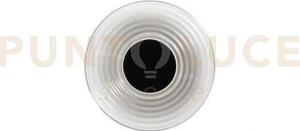 Applique a parete led morse fume' in vetro 8w 800lm cct 2700 e 3500