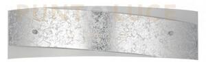 Applique a parete paris bianca e silver 2 luci attacco e14 45x9x12c