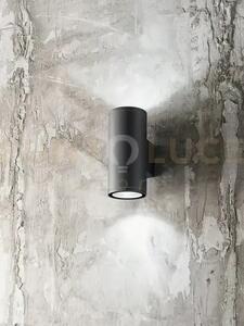 Applique alluminio colore antracite opaco quarondo 2 luci attacco g