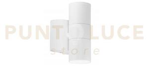 Applique biemissione jump bianca 2 luci attacco gu10 ip44 6x11x16cm