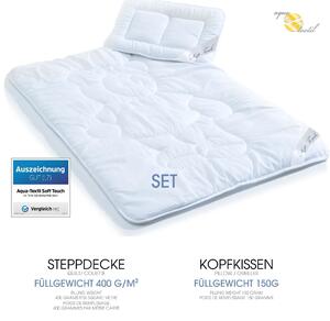 Trapunta Soft Touch Kids 100x135 + 40x60 PES microfibra 550g/150g orso/bordo