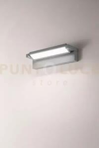 Applique in alluminio grigio cemento display doppia emissione led 3