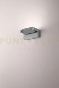 Applique in alluminio grigio cemento display led 20w cct 3000k 400