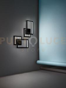Applique in alluminio colore nero cross led 20w cct 3000k 4000k 600