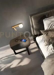 Applique in metallo oro fog 1 luce attacco g9 + led 3w faretto spot