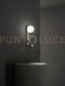 Applique in metallo grigio fog 1 luce attacco g9 + led 3w faretto s