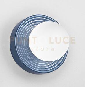 Applique in vetro e ceramica blu ceramic 1 luce attacco g9