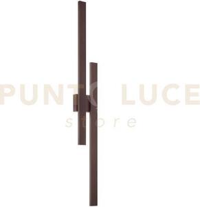 Applique led hercules corten in alluminio e diffusore in pc 47w 680