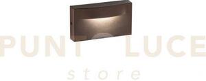 Applique led mobula bronzo in alluminio 8w 1100lm 3000k ip65 420x18