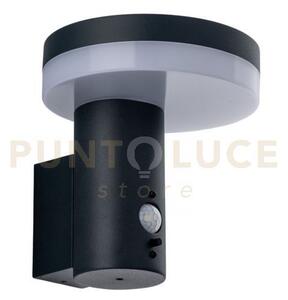 Applique led enya antracite 5w 600lm 4000k con pannello solare e se