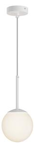 Lampadario Minimal Basic Form Piccola Metallo Bianco 1 Luce E Diffusore Bianco