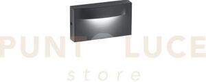 Applique led mobula antracite in alluminio 8w 1100lm 3000k ip65 420