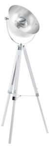 Piantana Contemporanea Covaleda 1 Legno Bianco E Cromo