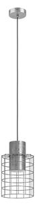 Lampadario Industrial Milligan 1 Luce Acciaio Grigio E Biancodiffusore Grigio