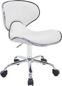 Sgabello da lavoro, sedia da ufficio - regolabile in altezza ed ergonomica - rivestimento in Pelle finta