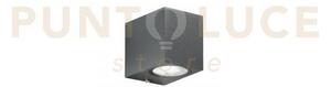 Applique qubo antracite 1 luce attacco gu10 ip54 6,7x9,3x8cm