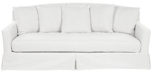 Fodera per divano in tessuto di poliestere bianco per fodera rettangolare per divano a 3 posti Beliani