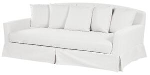 Fodera per divano in tessuto di poliestere bianco per fodera rettangolare per divano a 3 posti Beliani