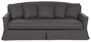 Fodera per divano in tessuto di poliestere grigio scuro per fodera rettangolare per divano a 3 posti Beliani