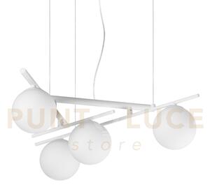 Atlas sospensione 4 luci attacco g9 colore bianco in metallo e diff