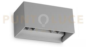 Atom applique da esterno 25 w on-off 2100 lm 3000 k grigio ip54 dop