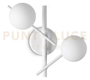 Atlas applique 2 luci attacco g9 colore bianco in metallo e diffuso