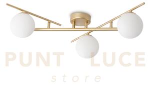 Atlas plafoniera 3 luci attacco g9 colore oro in metallo e diffusor