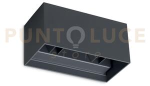 Atom applique da esterno 25w 2250 lm 4000 k antracite ip54 doppia 