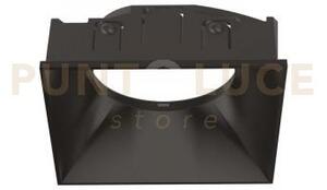 Bento prodotto componibile riflettore quadrato 1 luce 6,3x6,3cm nero