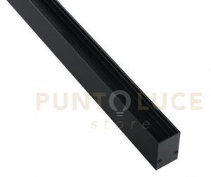 Binario davinci nero a soffitto e sospensione 200x4,2x2,6cm 48v