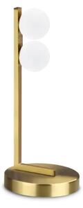 Binomio lampada da tavolo 2 sfere led 3000k 6w 450 lm ottone