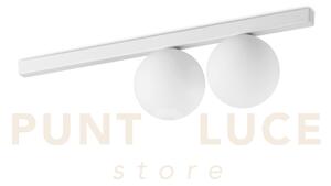 Binomio lampadario a soffitto 2 luci attacco g9 bianco