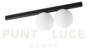 Binomio lampadario a soffitto 2 luci attacco g9 nero
