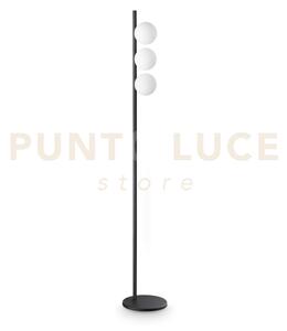 Binomio lampada da terra 3 luci attacco g9 lampadine incluse nera