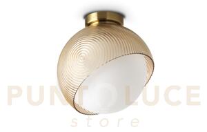 Bloom lampada da soffitto 1 luce attacco e27 ottone 22cm