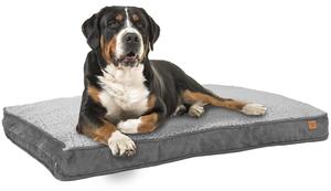 Cuccia per cani, cesta per cani, cuscino per cani, 120 x 78 cm, lavabile e antiscivolo, Happy Dreams XL, grigio, ib style®