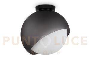 Bloom lampada da soffitto 1 luce attacco e27 nero 30cm