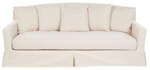 Fodera per divano in tessuto poliestere beige per fodera rettangolare per divano a 3 posti Beliani