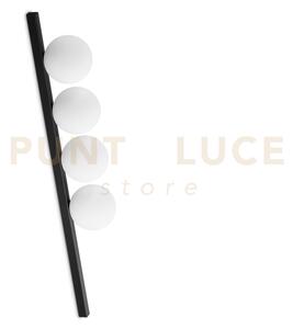 Binomio lampadario a soffitto 4 luci attacco g9 nero
