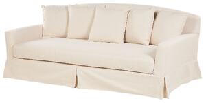 Fodera per divano in tessuto poliestere beige per fodera rettangolare per divano a 3 posti Beliani