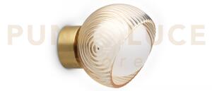 Bloom applique a parete 1 luce attacco g9 lampadina inclusa ottone
