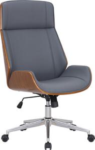 Sedia da ufficio moderna - sedia da ufficio - funzione girevole, alto comfort | colore: noce/grigio